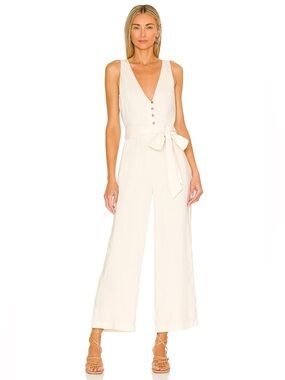 Majorelle Melodie Wide Leg Jumpsuit White Sugar Cream Off White Size M Revolve